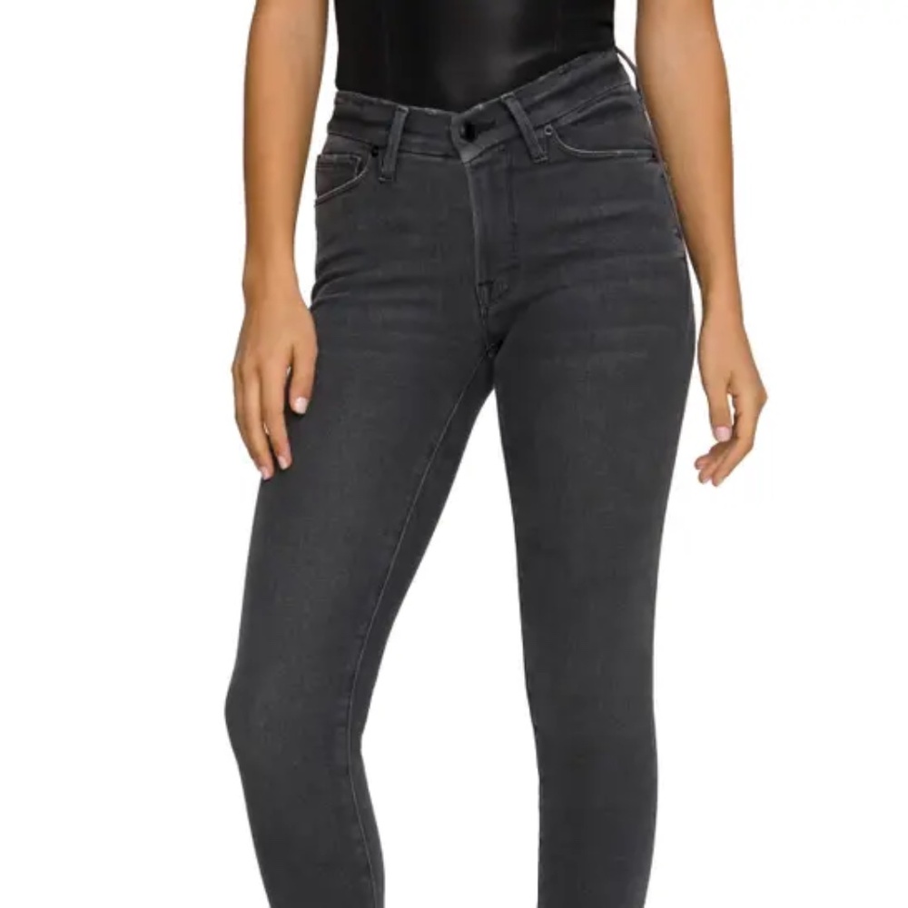 Good American Good Legs Low Rise Skinny Jeans - Black204